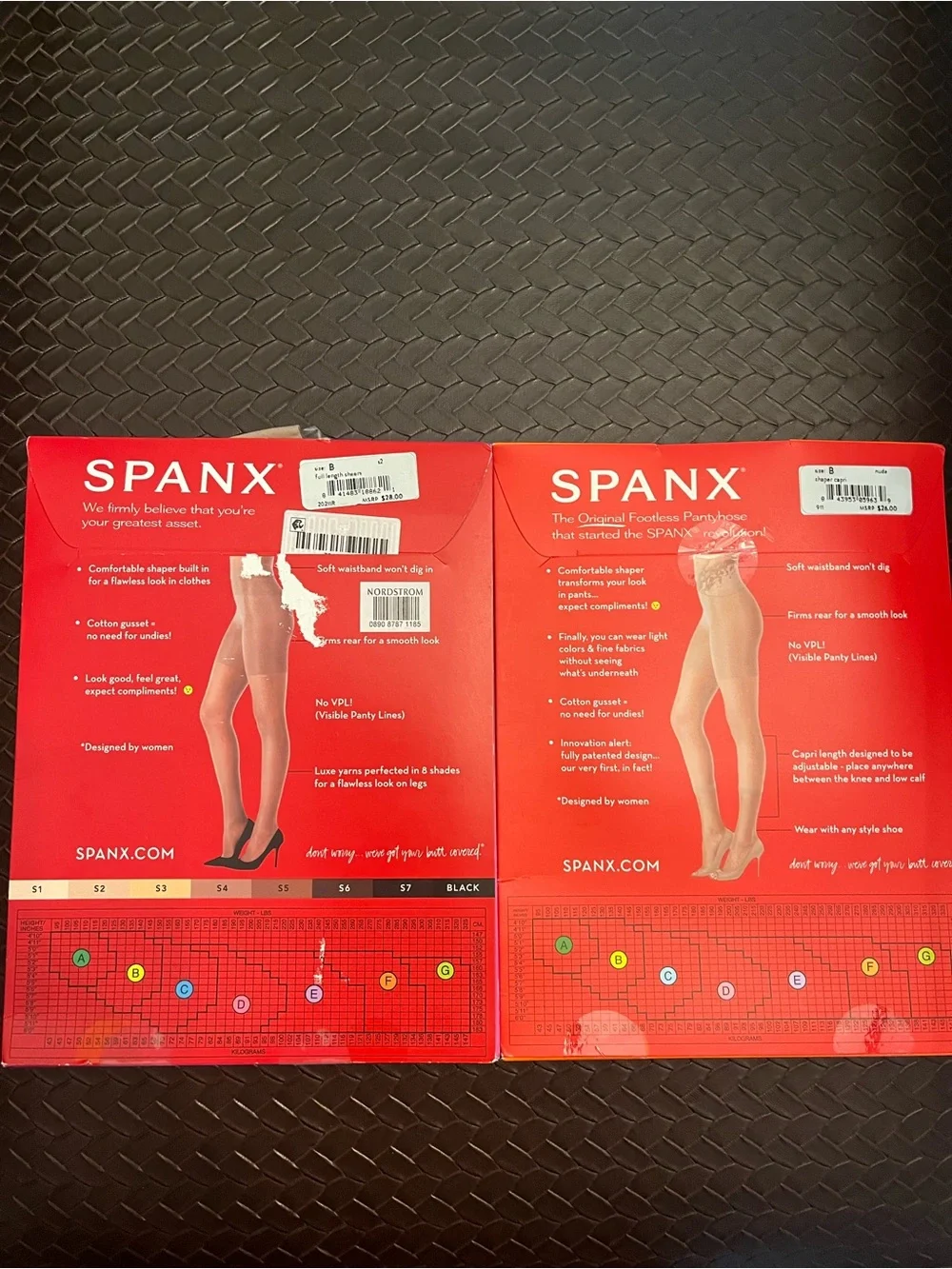 Spanx Firm Believer Sheers & Footless Pantyhose (Open Pack) Size B Nude
